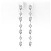 Image 2 : 2.88 ctw Pear Cut Diamond Designer Earrings 18K White Gold