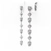 Image 3 : 2.88 ctw Pear Cut Diamond Designer Earrings 18K White Gold