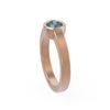Image 2 : 0.50 ctw Intense Blue Diamond Ring 18K Rose Gold
