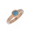 Image 3 : 0.50 ctw Intense Blue Diamond Ring 18K Rose Gold