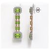 Image 2 : 10.88 ctw Peridot & Diamond Earrings 14K Rose Gold