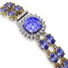 Image 2 : 16.96 ctw Tanzanite & Diamond Bracelet 14K Yellow Gold
