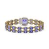 Image 3 : 16.96 ctw Tanzanite & Diamond Bracelet 14K Yellow Gold