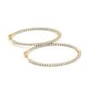 Image 1 : 3 ctw Diamond VS/SI 36 MM Hoop Earrings 14k Yellow Gold