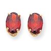 Image 2 : 14k 8x6 mm Oval Garnet Earrings