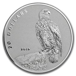 2019 Canada 1 oz Silver $20 The Valiant One: Bald Eagle