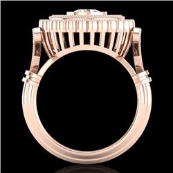 2.03 ctw VS/SI Diamond Solitaire Art Deco Ring 18k Rose Gold