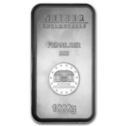 1 kilo Silver Bar - Geiger (Security Line Series/1000 Gram)