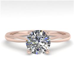 1.01 ctw VS/SI Diamond Engagment Designer Ring 14k Rose Gold