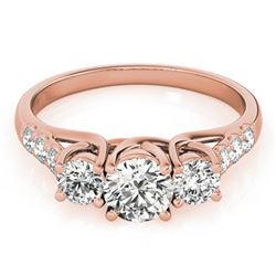 0.75 ctw VS/SI Diamond 3 Stone Ring 18k Rose Gold