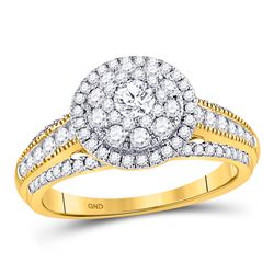 14kt Yellow Gold Round Diamond Solitaire Bridal Wedding Engagement Ring 1.00 Cttw