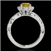 Image 2 : 1.69 ctw Certified SI/I Fancy Intense Yellow Diamond Ring 10k White Gold