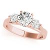 Image 2 : 1.92 ctw VS/SI Diamond 3 Stone 2pc Set Wedding 14k Rose Gold