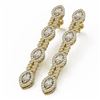 Image 1 : 4.25 ctw Marquise Cut Diamond Designer Earrings 18K Yellow Gold