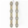 Image 2 : 4.25 ctw Marquise Cut Diamond Designer Earrings 18K Yellow Gold