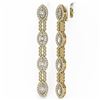 Image 3 : 4.25 ctw Marquise Cut Diamond Designer Earrings 18K Yellow Gold
