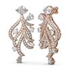 Image 2 : 6.30 ctw Diamond Earrings 18K Rose Gold