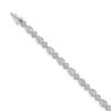 Image 1 : 14k White Gold .756ct Diamond Teardrop Link Bracelet - 7 in.