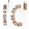 Image 3 : 3.5 ctw Emerald Cut Diamond Designer Earrings 18K Rose Gold