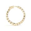 Image 3 : 3.5 ctw Diamond VS/SI 22 MM Hoop Earrings 14k Yellow Gold