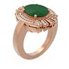 Image 1 : 7.72 ctw Emerald & Diamond Ring 18K Rose Gold