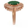 Image 2 : 7.72 ctw Emerald & Diamond Ring 18K Rose Gold