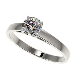 0.77 ctw Certified Quality Diamond Engagment Ring 10k White Gold