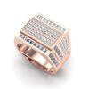 Image 2 : 3 ctw VS/SI Diamond Men's Ring 14k Rose Gold
