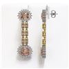 Image 2 : 8.35 ctw Morganite & Diamond Earrings 14K Yellow Gold