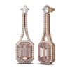 Image 2 : 11.01 ctw Morganite & Diamond Earrings 18K Rose Gold