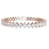 Image 3 : 20 ctw Certified SI/I Diamond Bracelet 18K Rose Gold
