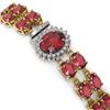 Image 3 : 17.79 ctw Tourmaline & Diamond Bracelet 14K Yellow Gold