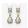 Image 1 : 2.03 ctw Diamond & Pearl Earrings 18K Yellow Gold