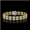 Image 3 : 17.42 ctw Opal & Diamond Bracelet 14K Yellow Gold