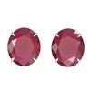 Image 1 : 18 ctw Ruby Designer Solitaire Stud Earrings 18k White Gold