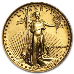 1987 1/4 oz Gold American Eagle BU (MCMLXXXVII)