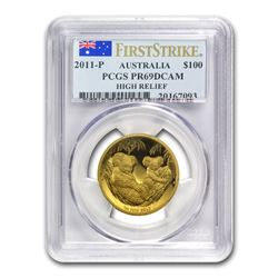 2011-P Australia 1 oz Gold Koala PR-69 PCGS (FS, High Relief)