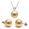 Image 1 : Golden South Sea Classic Pendant and Classic Stud Earring Set