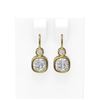 Image 1 : 2.24 ctw Cushion Diamond Earrings 18K Yellow Gold