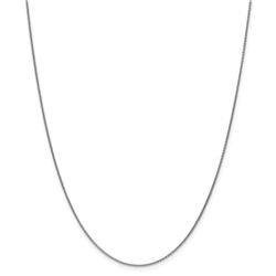 14k White Gold 1 mm Cable Chain - 26 in.