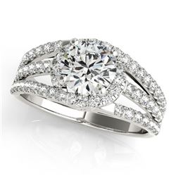 1 ctw Certified VS/SI Diamond Solitaire Ring 14k White Gold