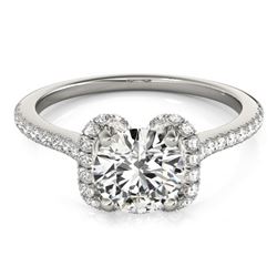 1.33 ctw Certified VS/SI Diamond Halo Ring 14k White Gold