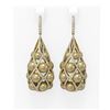 Image 1 : 5.32 ctw Diamond & Pearl Earrings 18K Yellow Gold