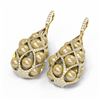 Image 3 : 5.32 ctw Diamond & Pearl Earrings 18K Yellow Gold