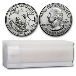 2019-W ATB Quarter War in the Pacific 40-Coin Roll BU