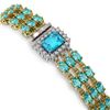 Image 2 : 26.02 ctw Swiss Topaz & Diamond Bracelet 14K Yellow Gold