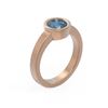 Image 1 : 1 ctw Intense Blue Diamond Ring 18K Rose Gold