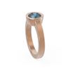 Image 2 : 1 ctw Intense Blue Diamond Ring 18K Rose Gold