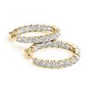 Image 1 : 8 ctw Diamond VS/SI 30 MM Hoop Earrings 14k Yellow Gold
