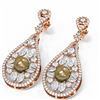 Image 3 : 5.93 ctw Diamond & Pearl Earrings 18K Rose Gold